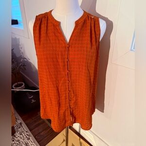 Orange Sleeveless Women's Top - Small - Carolina Belle